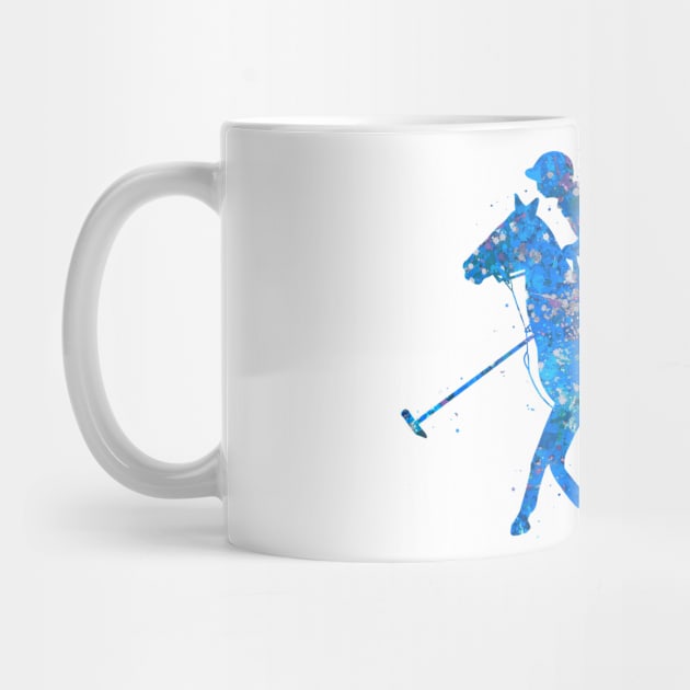 Polo rider blue art by Yahya Art